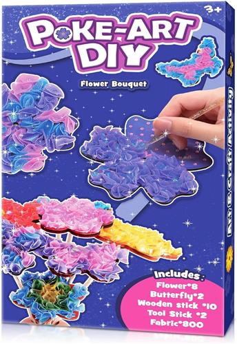 BOTC Prikkunst - Bloemenboeket - DIY Houten Knutselpakketten - Knutselset voor Kinderen 4-8 Jaar