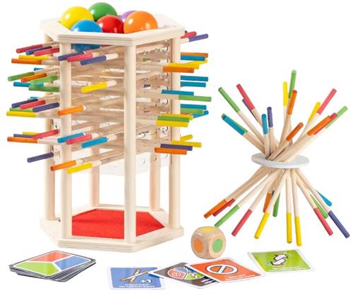 BOTC Houten Stokspel - Montessori houten bordspel - Educatief Speelgoed - Geschikt voor kinderen van 3-6 jaar