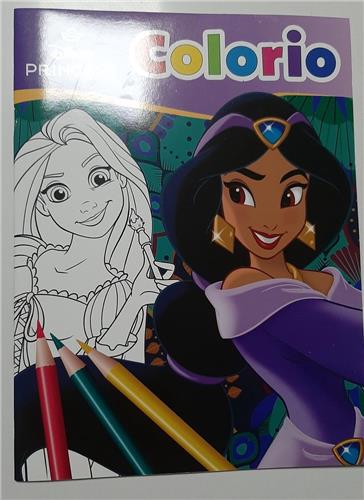 Disney Princess - Colorio kleurboek - colouring boek met kleurplaten prinsessen - Rapunzel en Jasmine