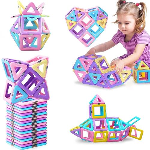 Magnetisch Blokken Speelgoed met 38 Stuks  Magnetische Bouwstenen voor Kinderen  Educatief Constructiespeelgoed  STEM Speelgoed  Magnetisch Bouwspeelgoed Set  Cadeau voor Jongens en Meisjes 3 t/m 8 Jaar  Creatief Bouwspel