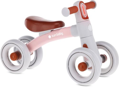 sun baby Loopfiets voor Kinderen Zoomi - 12 maanden, Loopfietsen, stalen frame, EVA-schuimwielen, geveerd stuur met verlichting, max. 25 kg - Roze