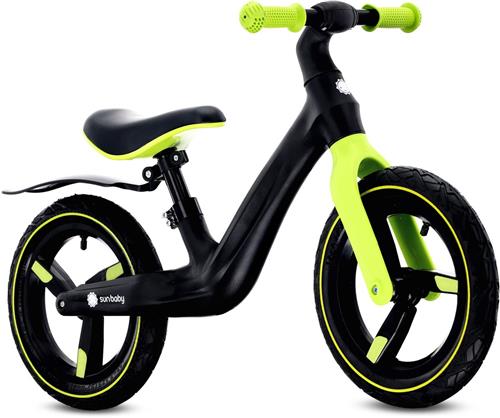 sun baby Loopfiets voor Kinderen Sport - 2 jaar, Loopfietsen, nylon frame, luchtbanden, verstelbaar zadel en stuur - Zwart-geel