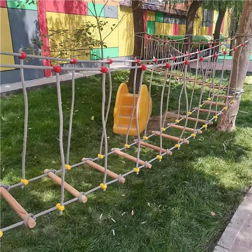 Touwbrug  Hangbrug  Klimframe  Houten Klimladder  Touwladder  Playground Suspension Bridge  6 Meter Lang  Duurzaam Hout Met Metalen Bevestiging