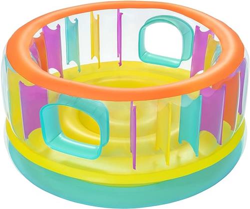 Springkasteel Rond Ã˜180x86cm  Kleurrijk ontwerp  85kg  Haringen & Reparatieset Inbegrepen - Binnen & Buiten