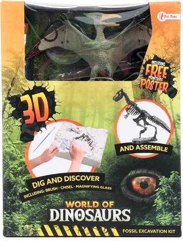 World of Dinosaurs Uitgraafset 'dino fossiel'