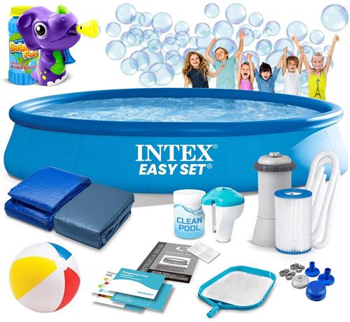Tuinuitbreidingszwembad 457 x 84 cm 15 in 1 INTEX 28158 + bubbelmachine GRATIS