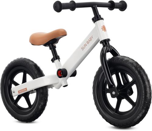 sun baby Loopfiets voor Kinderen Modern - 2 jaar, Loopfietsen, stalen frame, EVA-wielen, verstelbaar zadel en stuur - Wit