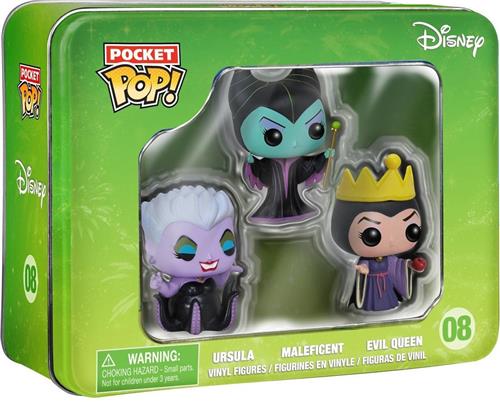 Pocket Pop! Tins: Disney - Maleficent Ursula Evil Queen 3 pack