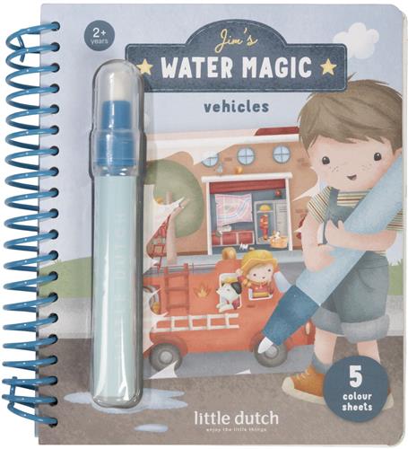 Little Dutch watertekenboek Jim Vehicles - Water magic book