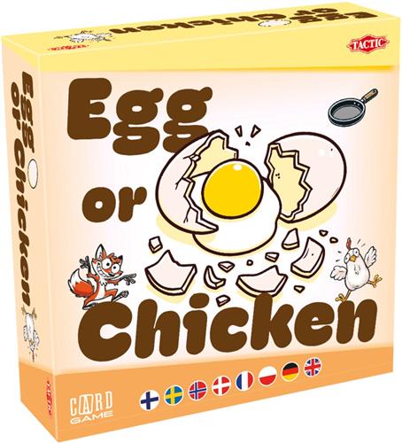 Tactic Egg or Chicken  Kaartspel  Bieden, Bluffen en Tellen  Gezellig Familiespel  2-6 spelers  Hoogwaardige Scandinavische Kwaliteit