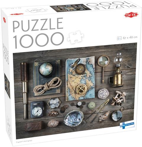 Tactic Captains Belongings  Puzzel  1000 stukjes  Maritieme Ontdekkingsobjecten  Vintage Navigatie en Avontuur  Hoogwaardige Scandinavische Kwaliteit