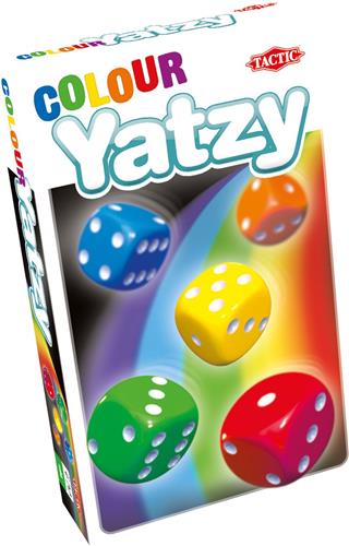 Tactic Colour Yatzy  Dobbelspel  Kleurrijk Familiespel  Met Regenbooginlay en QR Uitleg  Vanaf 6 Jaar  2 of Meer Spelers