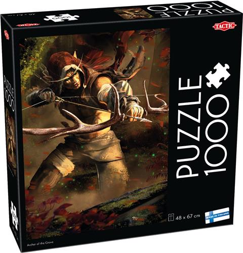 Tactic Archer of the Grove  Puzzel  1000 stukjes  Epische Fantasy Boogschutter  Mystiek Bosavontuur  Hoogwaardige Scandinavische Kwaliteit
