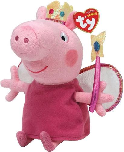 TY Original Beanies Peppa Pig Knuffel Peppa Prinses 15 cm