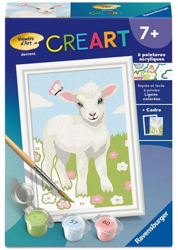 Ravensburger  CreArt Kids 8x12cm  Kunstnummer  Schapen  Paint by Numbers Kit  Van 7 jaar tot 12023215