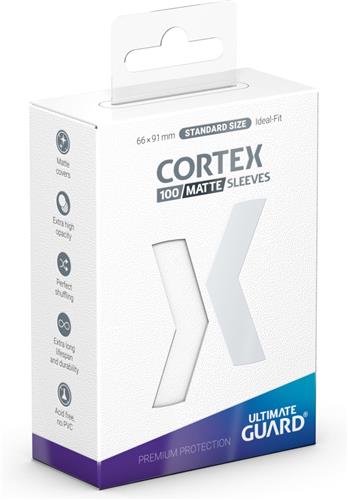 Ultimate Guard Ultimate Guard Cortex Sleeves Matte Standard Size (100) - White Card Sleeves (Standard Size)