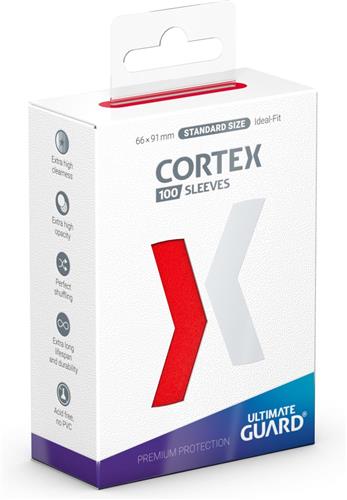 Ultimate Guard Ultimate Guard Cortex Sleeves Standard Size (100) - Red Card Sleeves (Standard Size)