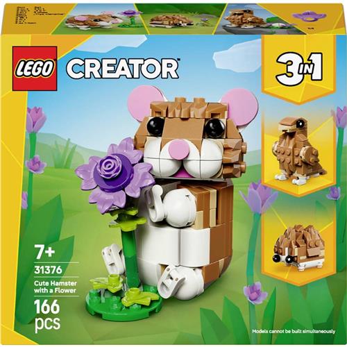 LEGOÂ® CREATOR 31376 3-in-1 set van nieige hamster met bloem (31376)