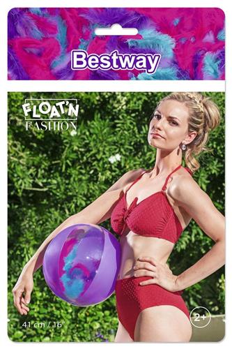 Bestway Strandbal Met Veren 41 Cm Paars