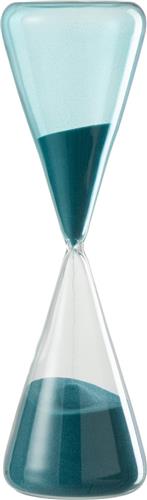 J-Line zandloper - glas - blauw - large