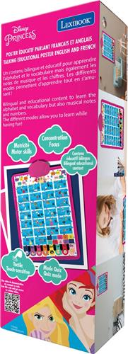 My Disney Princess tweetalige sprekende educatieve alfabet poster Engels Frans