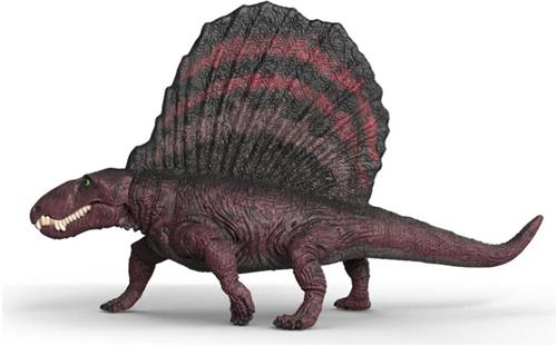 Schleich dinosaurus speelfiguur Dimetrodon rood zwart 15 cm speelgoed.