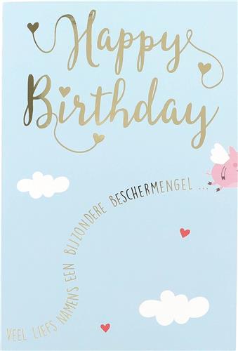 Depesche verjaardagskaart Happy Birthday Veel liefs wenskaart.