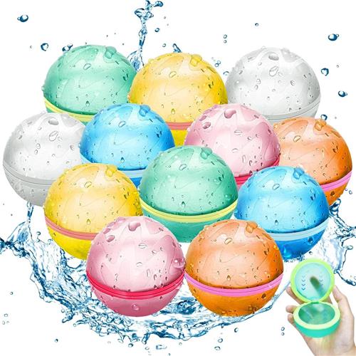 Waterballonnen - van 1 Maand - Herbruikbare Waterbommen voor Buitenplezier - Zelfsluitend - Wegwerp - Waterspeelgoed - Zwembad Speelgoed - Buitenspeelgoed - Rubber - 12 Stuks - Veelkleurig - van Imperatoris