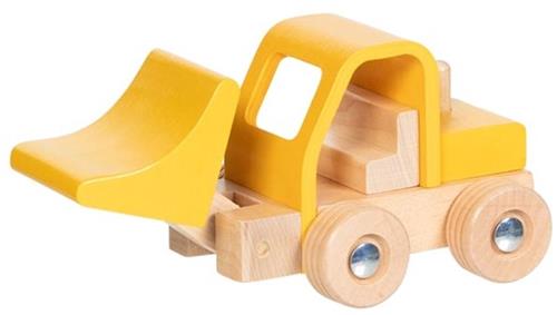 Goki houten speelgoed wheel loader voor kinderen - duurzaam en veilig.