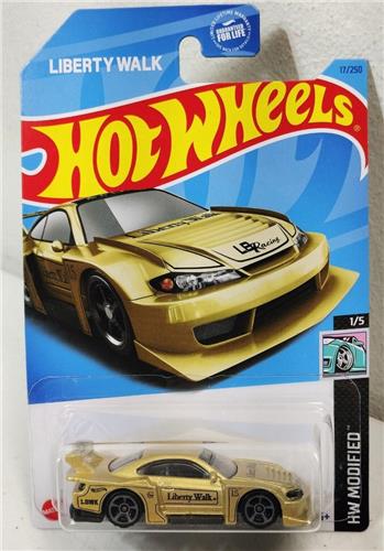 Hot Wheels Auto JB SUPER SILHOUTTE NISSAN SILVIA S15 17/250 GOLD (LIBERTY WALK) 1/5