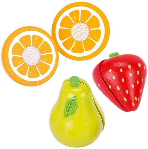 GOKI Speelgoedkeuken - Blender - Hout - Incl Fruit Met Velcro - 3 Jaar