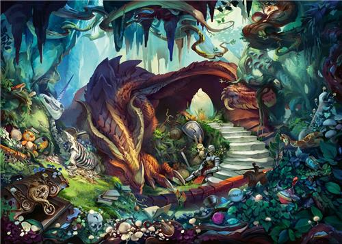 Ravensburger Escape-Puzzel drakenfantasie 759 stukjes puzzelspel.