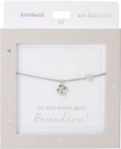 Depesche armband zilver klavertje vier vriendschap cadeau.