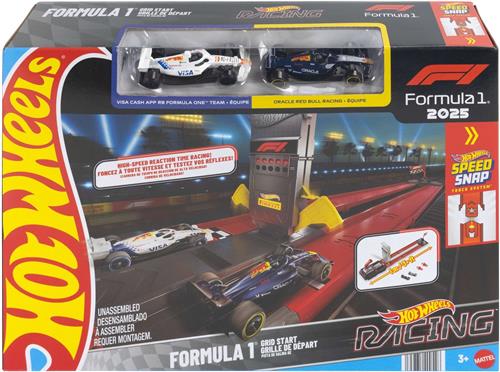 Hot Wheels Racing Formula 1 Grid Start baanset - Met 2 metalen F1 auto's