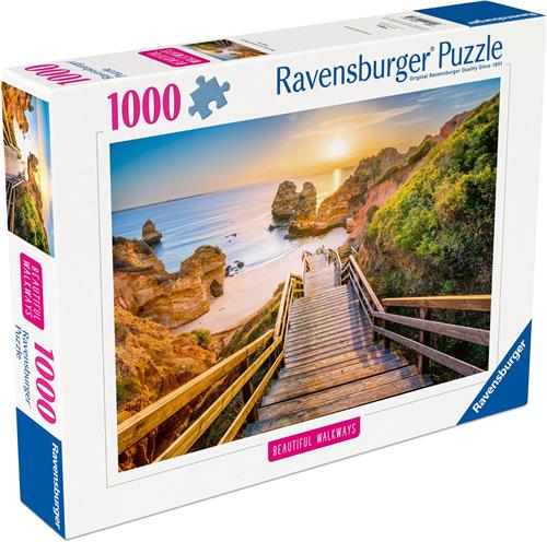 Ravensburger - Houten Trap naar Praia do Camillo - Legpuzzel - 1000 Stukjes