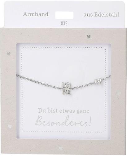 Depesche armband zilver LOVE vriendschap cadeau voor meisjes.