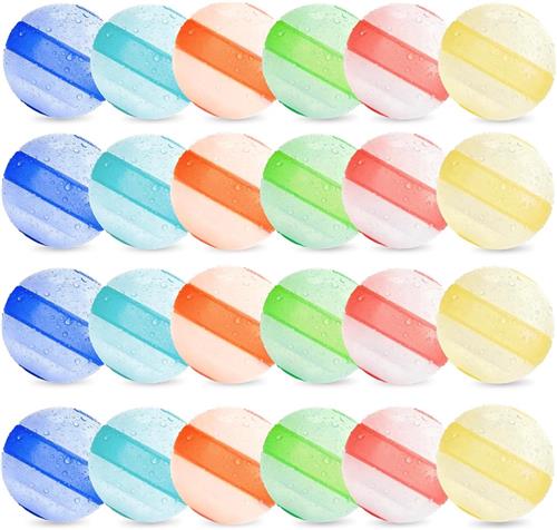 Waterballonnen met Snelvulsysteem - van 3-12 Jaar - Herbruikbare Waterbommen voor Buitenplezier - Zelfsluitend - Wegwerp - Waterspeelgoed - Zwembad Speelgoed - Buitenspeelgoed - Siliconen - 24 Stuks - Veelkleurig - van Imperatoris