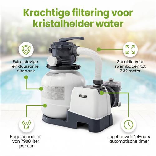 Intex Rond Ultra XTR Frame Zwembad - 610 x 122 cm - Inclusief Pomp - Ladder - Grondzeil - Afdekzeil - Vloertegels - Verlichting - 9-delig
