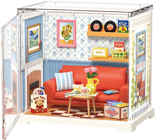 Rolife 3D Puzzle Country Blue Lounge DIY Miniature House DWS05B Boost Brain Skills Gift and Decor ldea