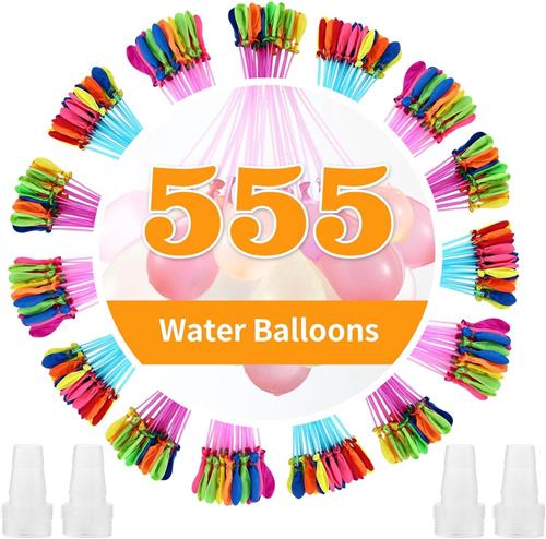 Waterballonnen - van 8 Jaar - Herbruikbare Waterbommen voor Buitenplezier - Zelfsluitend - Wegwerp - Waterspeelgoed - Zwembad Speelgoed - Buitenspeelgoed - Rubber- 555 Stuks - Veelkleurig - van Imperatoris