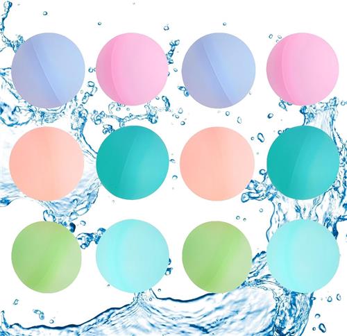 Waterballonnen - van 3-99 Jaar - Herbruikbare Waterbommen voor Buitenplezier - Zelfsluitend - Wegwerp - Waterspeelgoed - Zwembad Speelgoed - Buitenspeelgoed - Siliconen - 12 Stuks - Veelkleurig (C01) - van Imperatoris