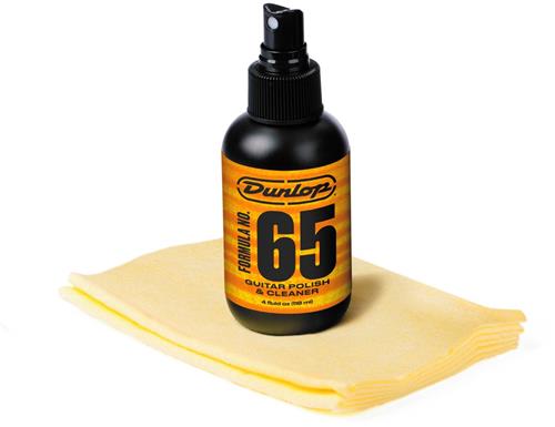 Dunlop Formula 65 Cleaner & Polish mit Poliertuch - Onderhoudsprodukt voor gitaar