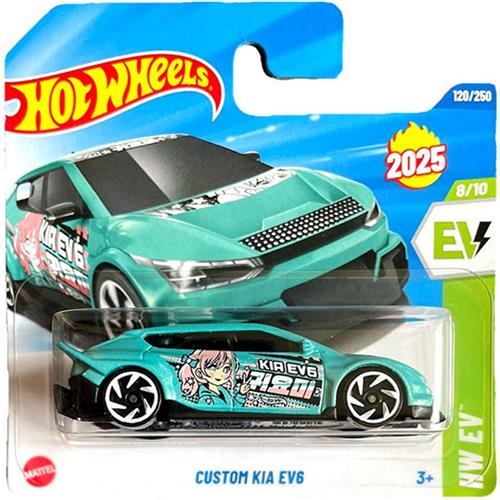 HOT WHEELS CUSTOM KIA EV6 TURQUOISE 120/250 HW EV 8/10 SHORT CARD 2026
