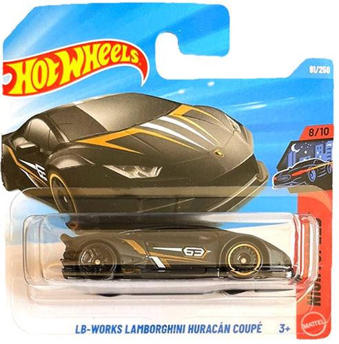 HOT WHEELS LB WORKS LAMBORGHINI HURACAN COUPÃ‹ BLACK MATT 63 1:64 91/250 HW NIGHTSPEED 8/10 SHORT CART 2026