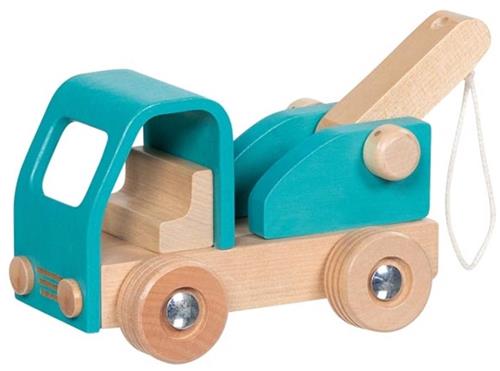 Goki houten takelwagen speelgoedauto voor kinderen - duurzaam en veilig.