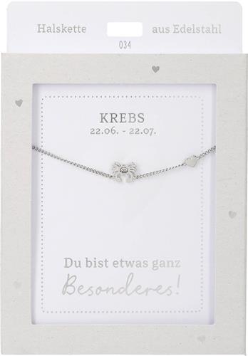 Depesche ketting zilver sterrenbeeld Kreeft cadeau sieraden.