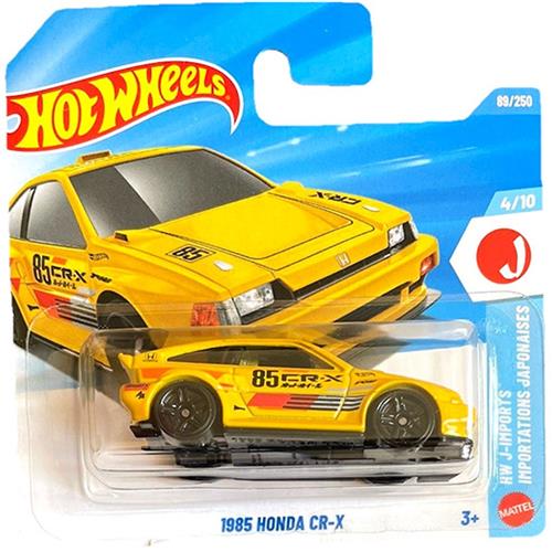 HOT WHEELS 1985 HONDA CR-X YELLOW 89/250 HW J-IMPORTS 4/10 SHORT CARD 1:64 2026