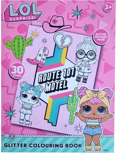 L.O.L. Suprise! - Glitter kleurboek - 30 pagina's - dikker wit papier - knutselen - creatief - kado
