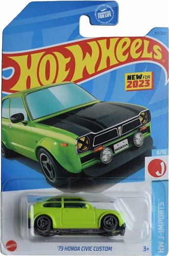 HOT WHEELS '73 HONDA CIVIC CUSTOM 117/250 (1:64) GREEN HW J- IMPORTS 8/10