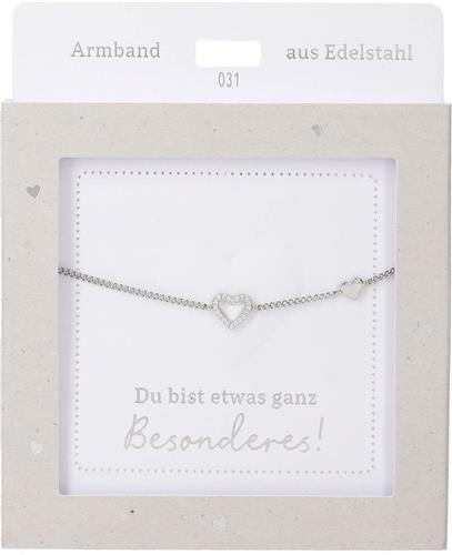Depesche armband zilver hartje vriendschap cadeau meisjes.